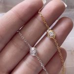 Luxury Round Solitaire Diamond Bracelet In Yellow Or White Gold
